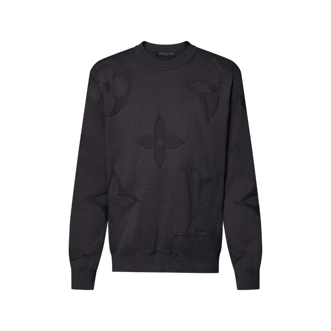 Monogram Long-Sleeved Cotton Crewneck - Men - Ready-to-Wear